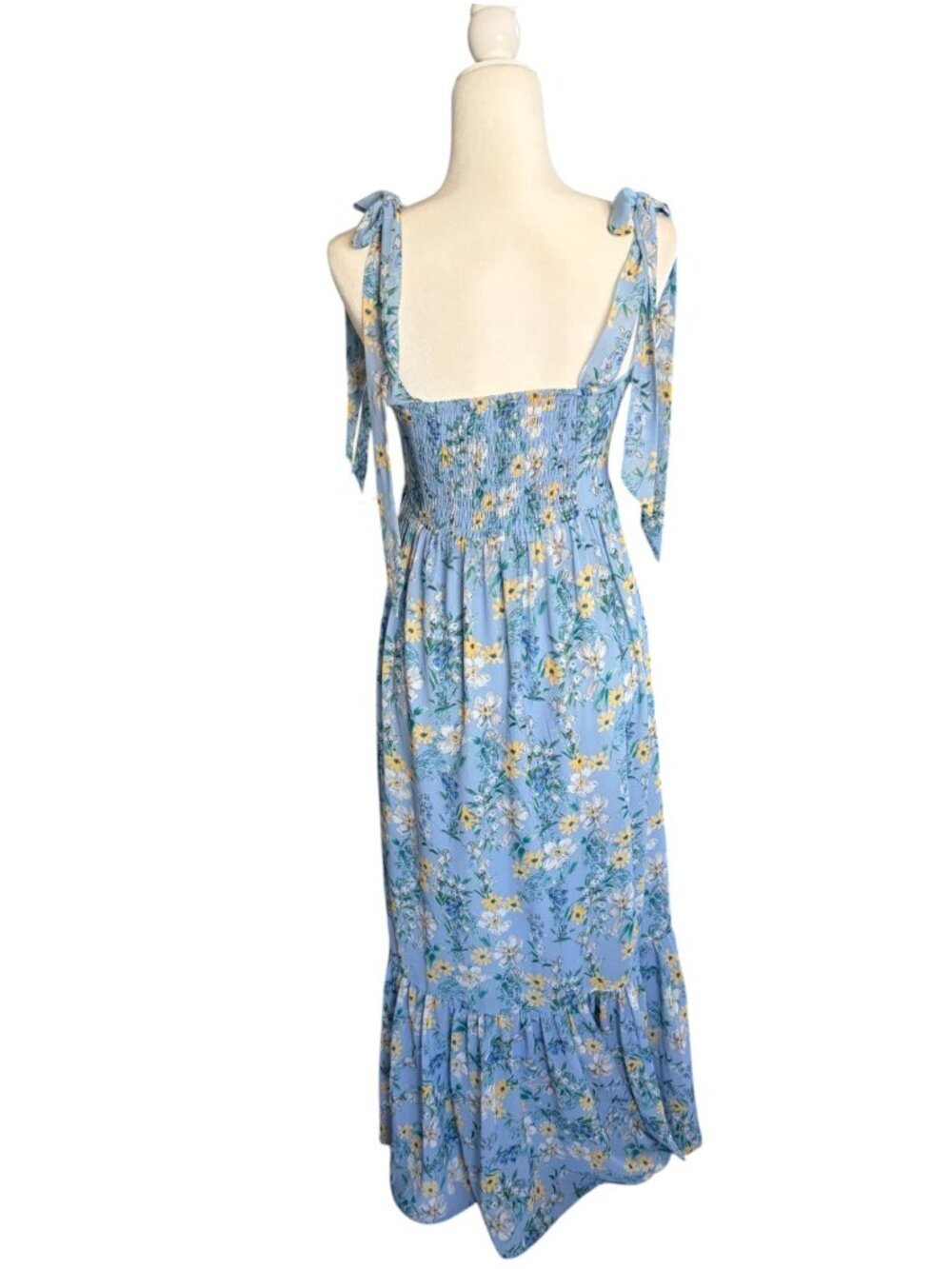 YUMI KIM XS Rosette floral maxi dress in Eden Blue - Picture 4 of 6
